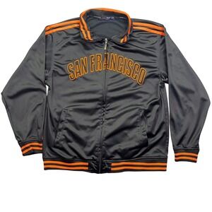 Renegade San Francisco Giants Jacket MLB Full Zip Track Black Orange‎ L